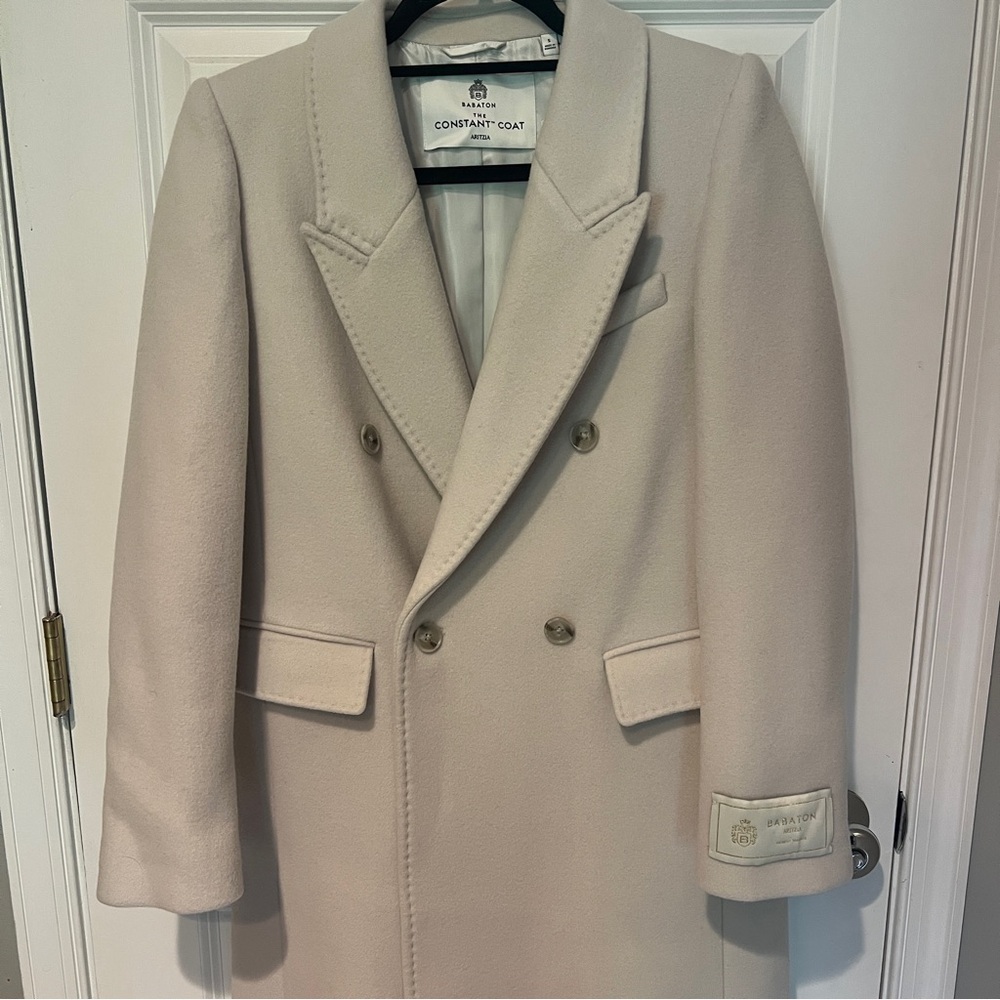 NWT Aritzia Babaton Constant Coat Sodt Wool Cashmere in Matte Pearl - Picture 9 of 12